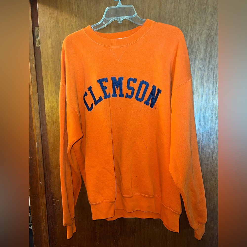 Soffe Bright Orange Clemson Crewneck Sweatshirt